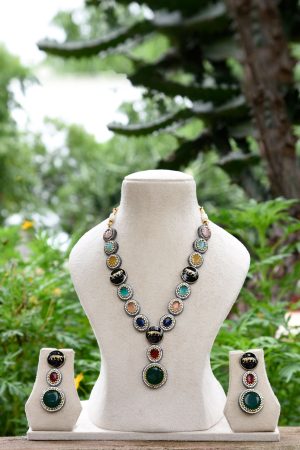 Modern Multi Color Necklace Set
